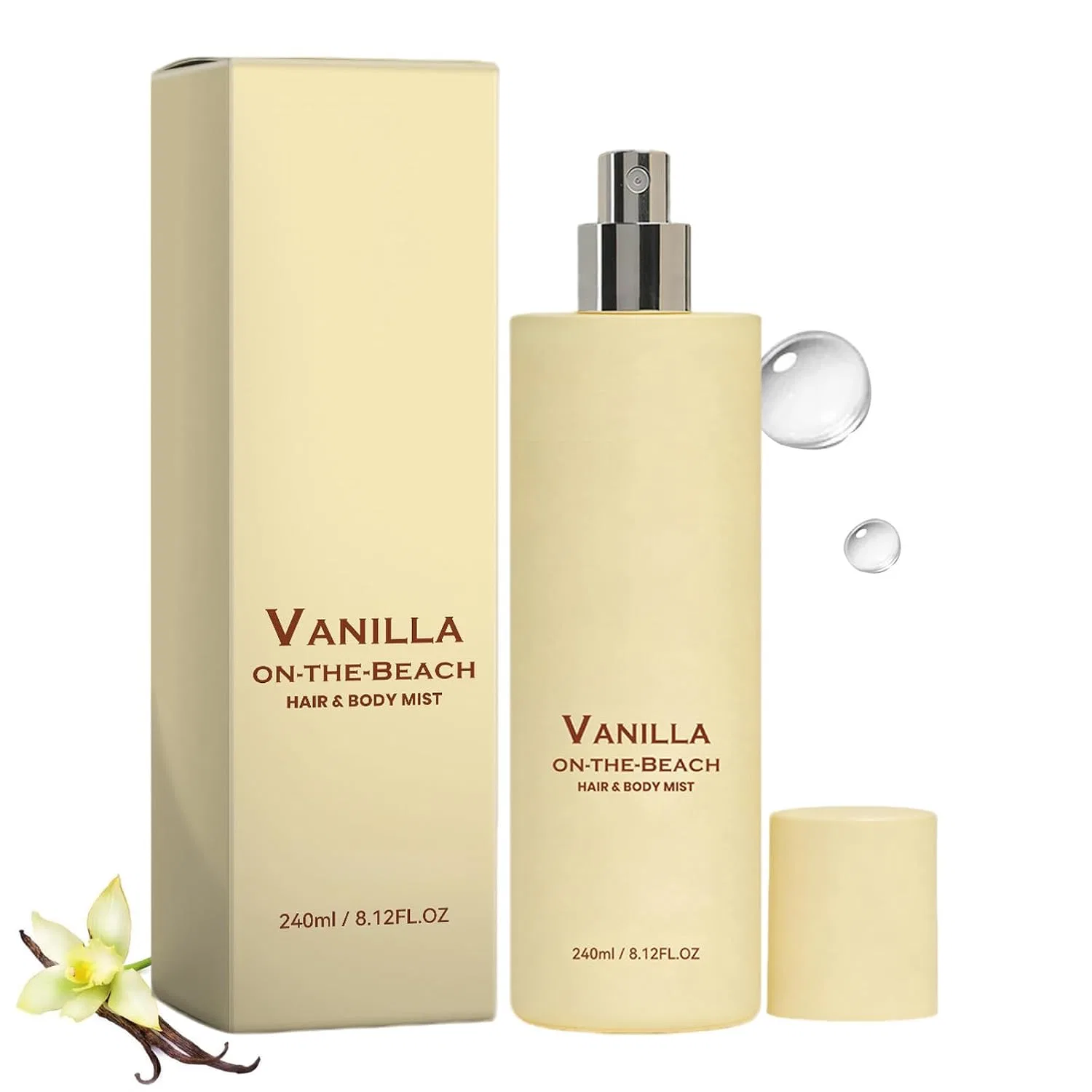 Спрей для волос и тела Vanilla Beach, UZQL, 240 мл, 1PCS