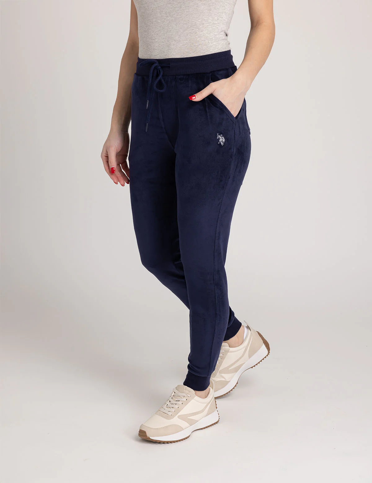 

Джоггеры U.S. Polo Assn Velour, темно-синий