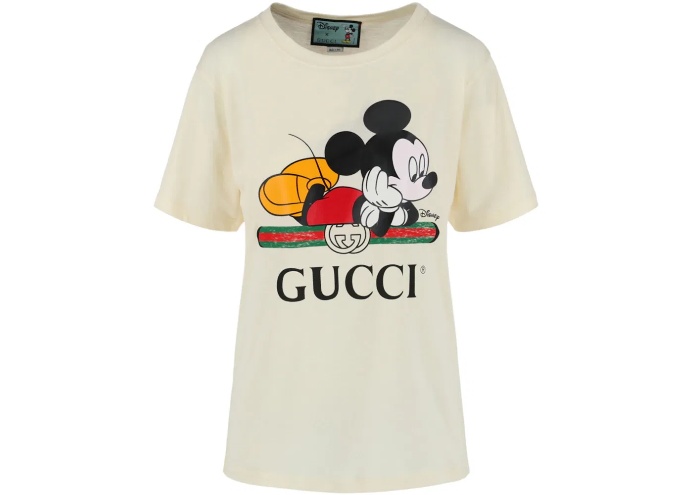 Женская футболка с коротким рукавом Mickey Mouse Logo Gucci, White