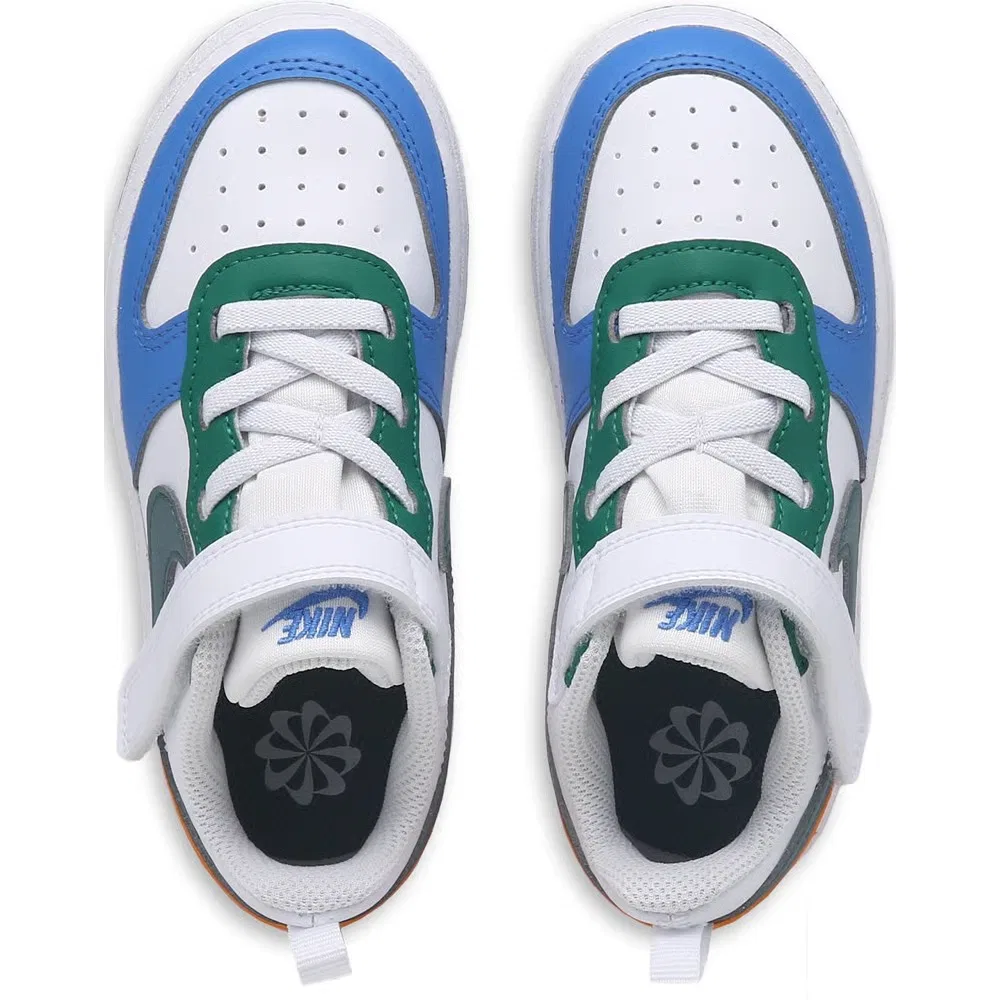 Детские кроссовки Kids' court borough low recraft для малышей Nike, White/Blue/Orange — фото 4