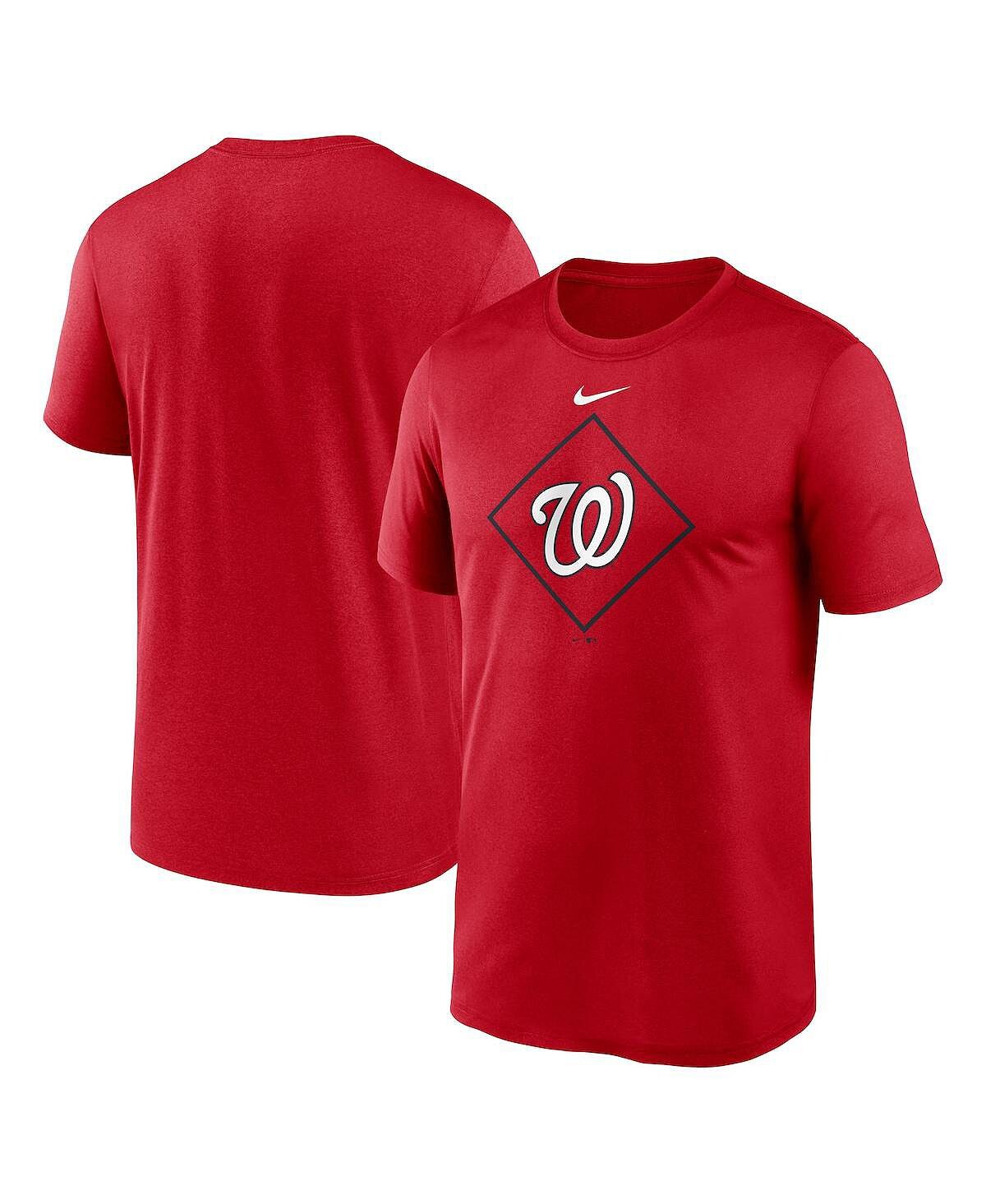 

Мужская красная футболка washington nationals legend icon performance Nike, красный