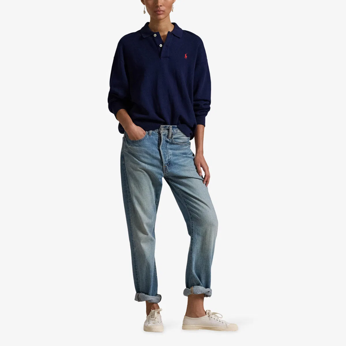 Хлопковая толстовка-поло с вышитым логотипом Polo Ralph Lauren — фото 2