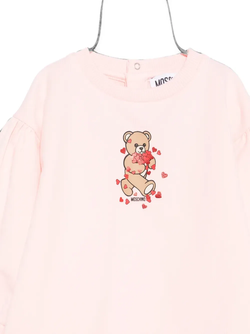 Платье с оборками по низу Moschino Kids, розовый — фото 3
