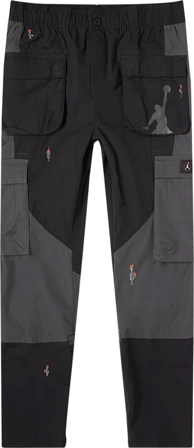 

Брюки Cactus Jack by Travis Scott x Air Jordan Cargo Pant 'Black/Smoke Grey', черный