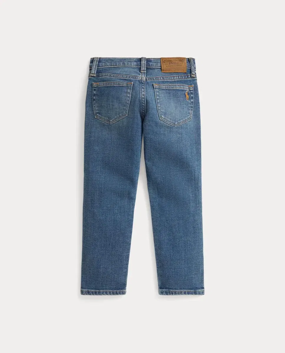 Детские джинсы для мальчиков с эластичным денимом Sullivan Slim Fit Polo Ralph Lauren, Azul Índigo — фото 2