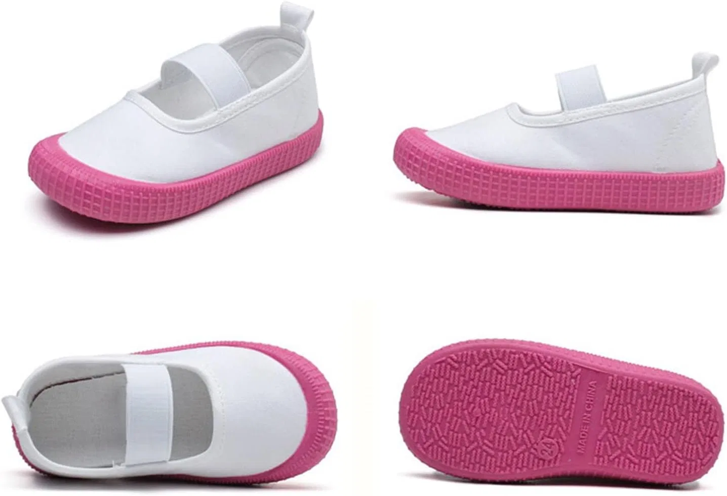 Детские кеды для девочек с принтом, Hot Pink — фото 3