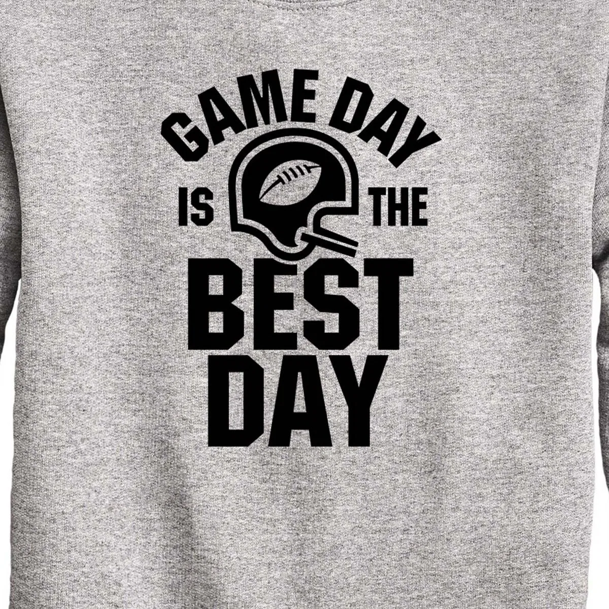 Детский свитшот из флиса с принтом Game Day is the Best Day Instant Message, Natural — фото 2