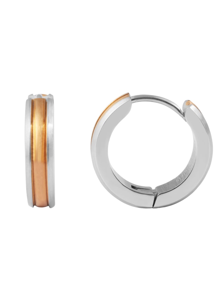 

Adeliás Женские серьги - серьги-кольца на шарнирах из нержавеющей стали белого цвета