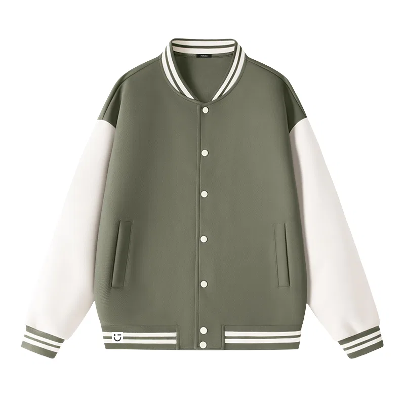 Детская бейсбольная куртка с воротником-бейсболка MINISO, Palm Green