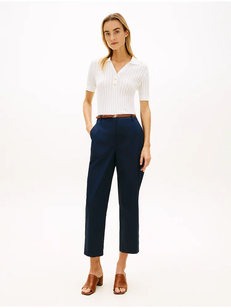 Брюки полуширокие TOMMY HILFIGER, Navy