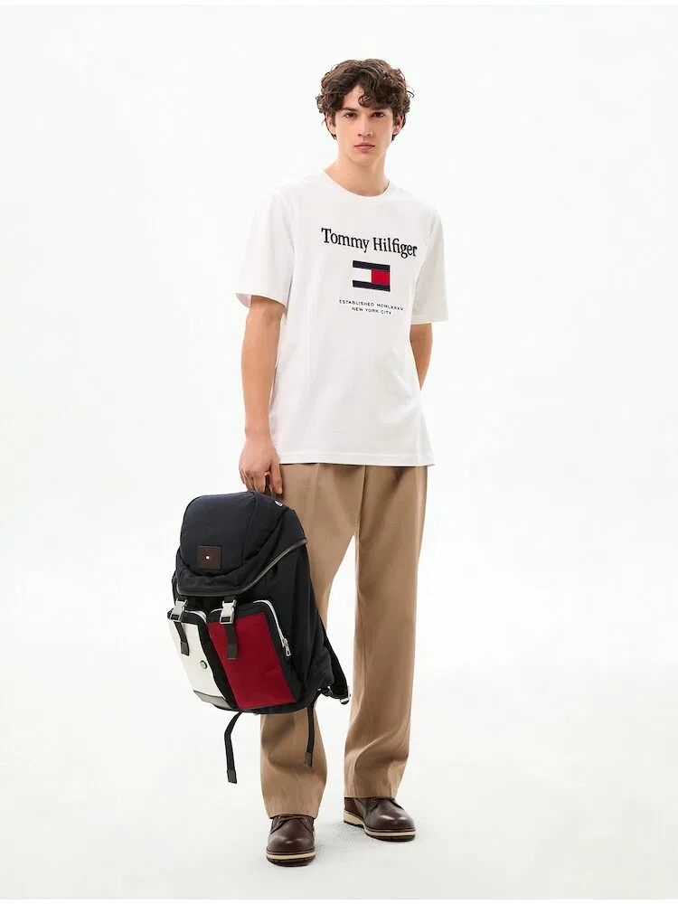 Футболка с вышивкой флага TOMMY HILFIGER, White — фото 2