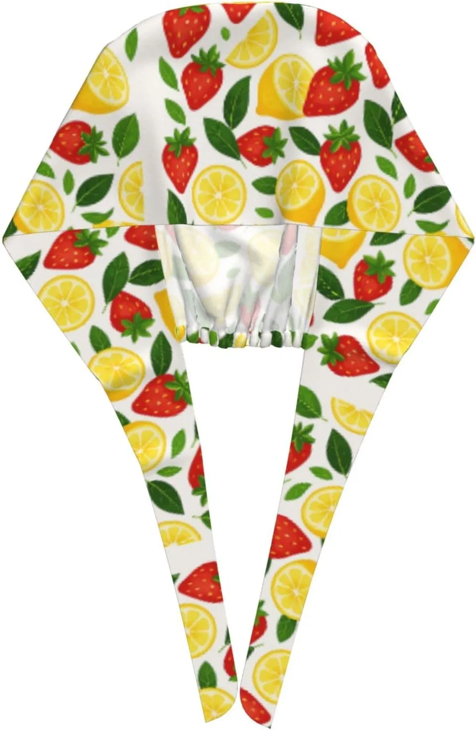 Шапочка для душа, SMAZDFXX, Полиэстер, регулируемая, унисекс, Lemon Strawberry Cartoon — фото 3