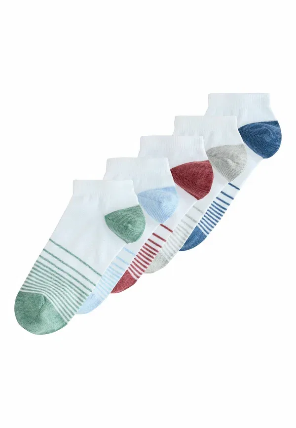 Носки 5 пар, хлопок, Pattern trainers socks, Next White Stripe, белый
