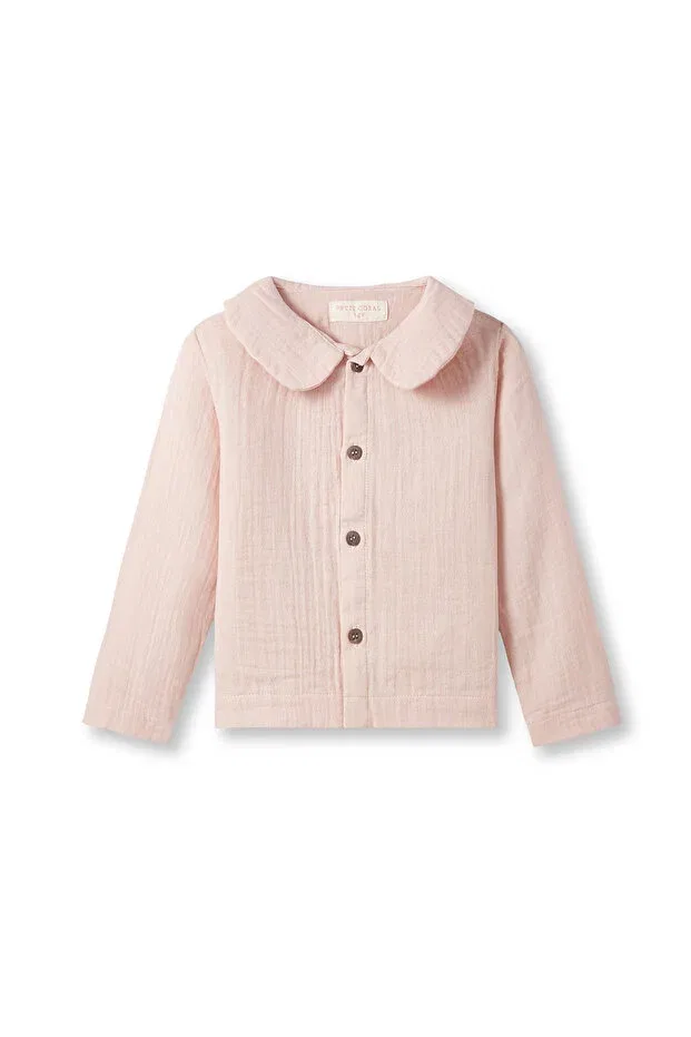 Детская рубашка для мальчиков хлопковая Petit Coral, Pink