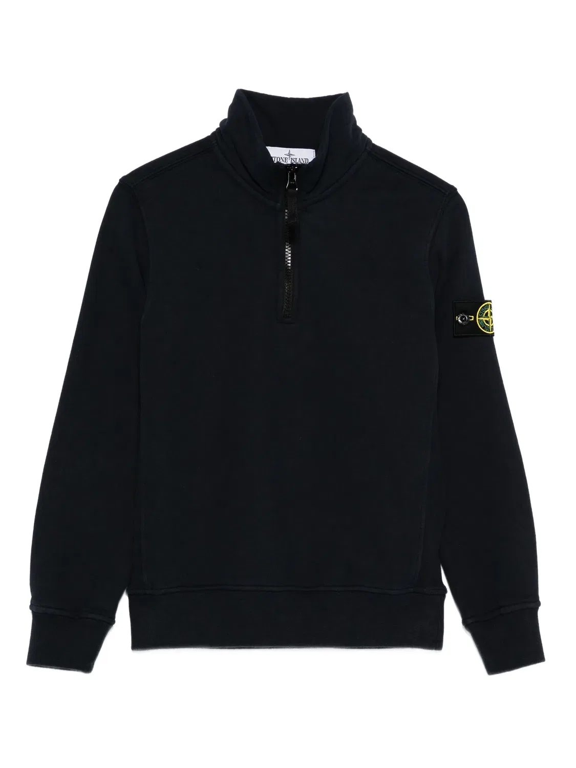 Свитшот с полузастежкой и патчем Компас Stone Island, синий