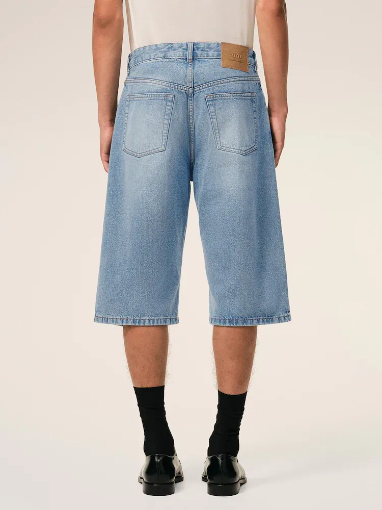 Шорты джинсовые Large Fit Bermuda AMI PARIS, Bleu — фото 3