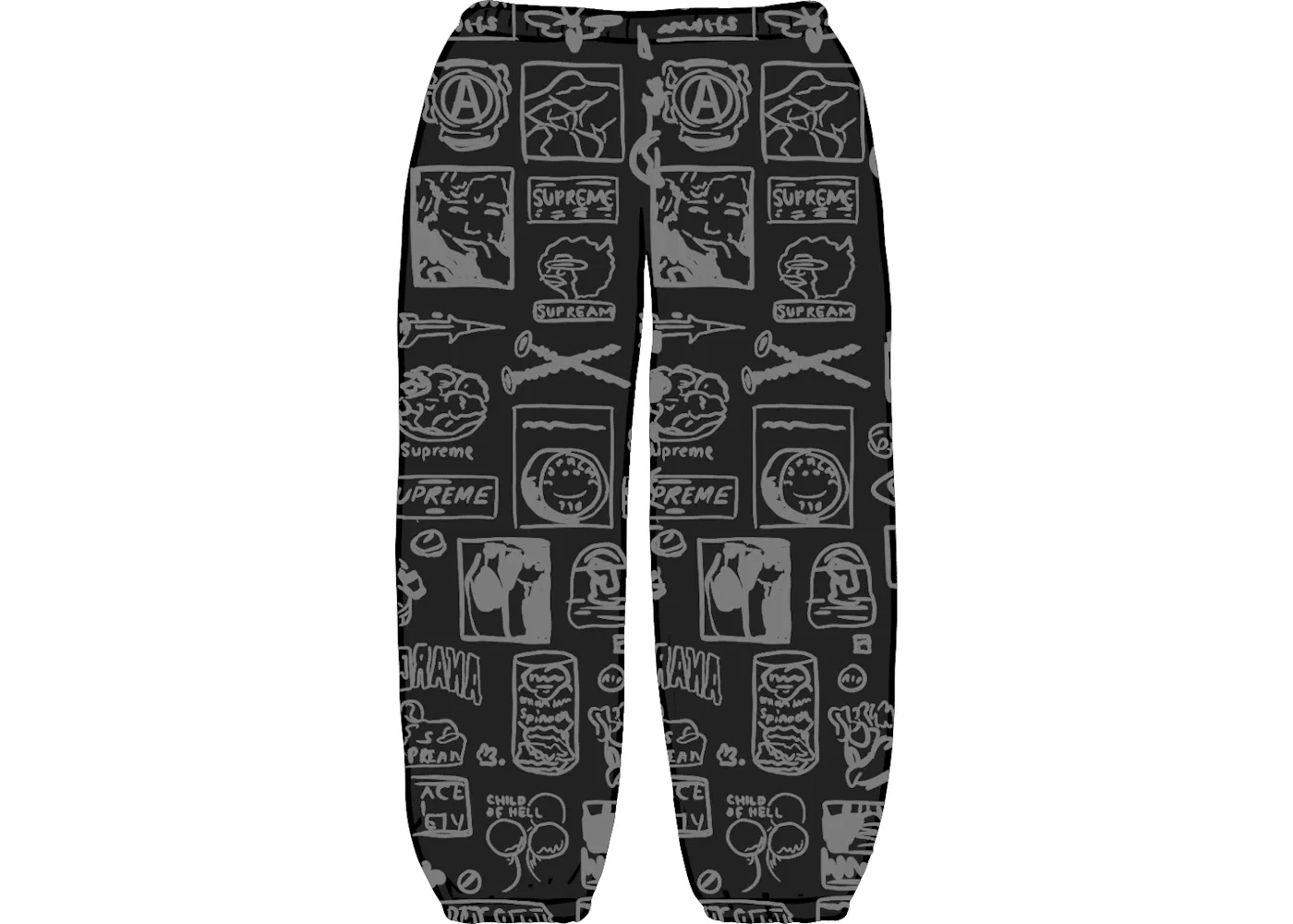 Мужские штаны GORE-TEX с принтом Supreme, Black