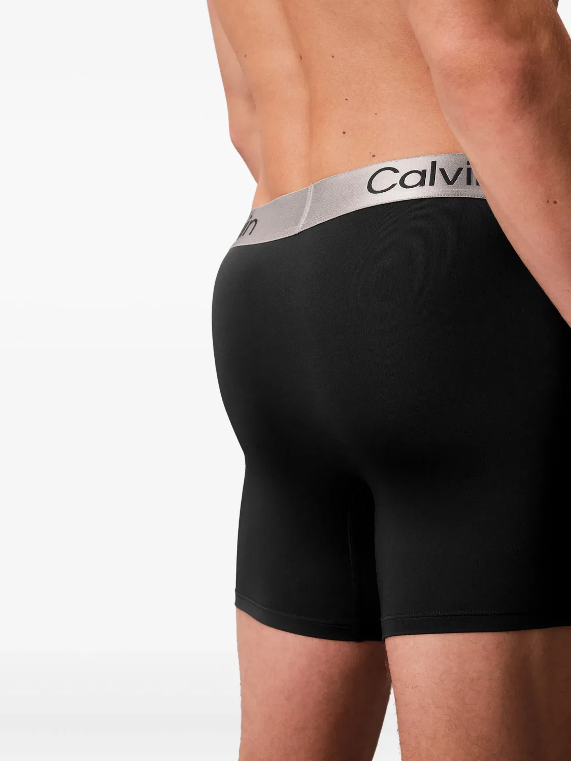Боксеры с логотипом на поясе (упаковка из трех) Calvin Klein, черный — фото 2