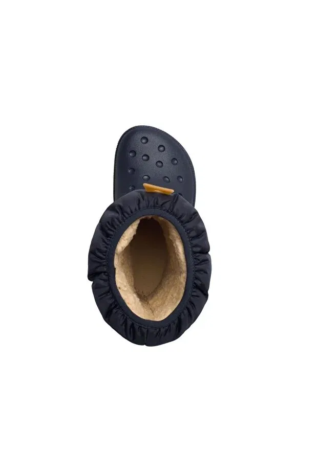 Детские ботинки для девочек с водоотталкивающим покрытием Classic Neo Puff Boot Crocs, Navy Blue — фото 3