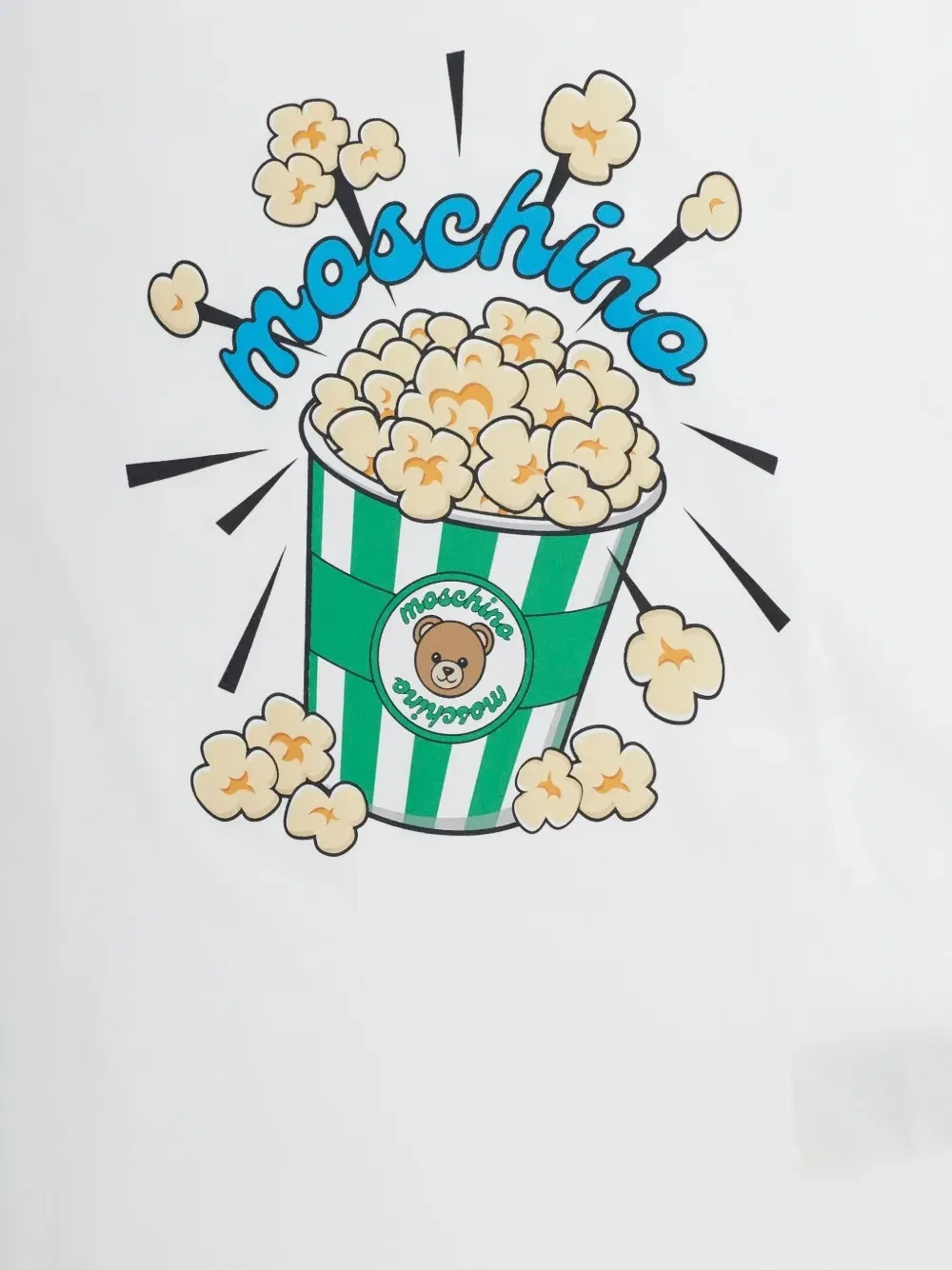 Футболка с принтом "попкорн" Moschino Kids, белый — фото 3