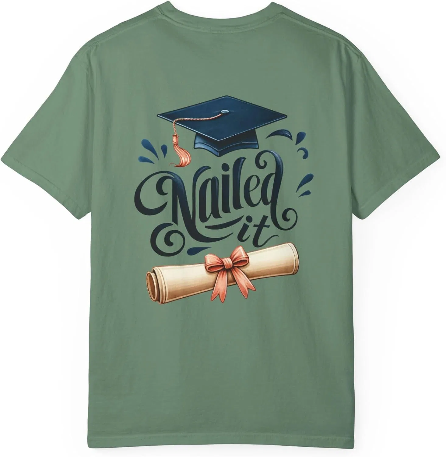 Унисекс футболка с принтом Graduation Celebration Comfort Colors, Light Green — фото 2