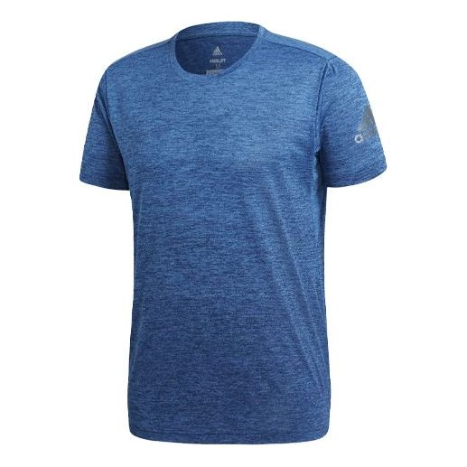 

Футболка freelift gradi training sports short sleeve blue Adidas, синий