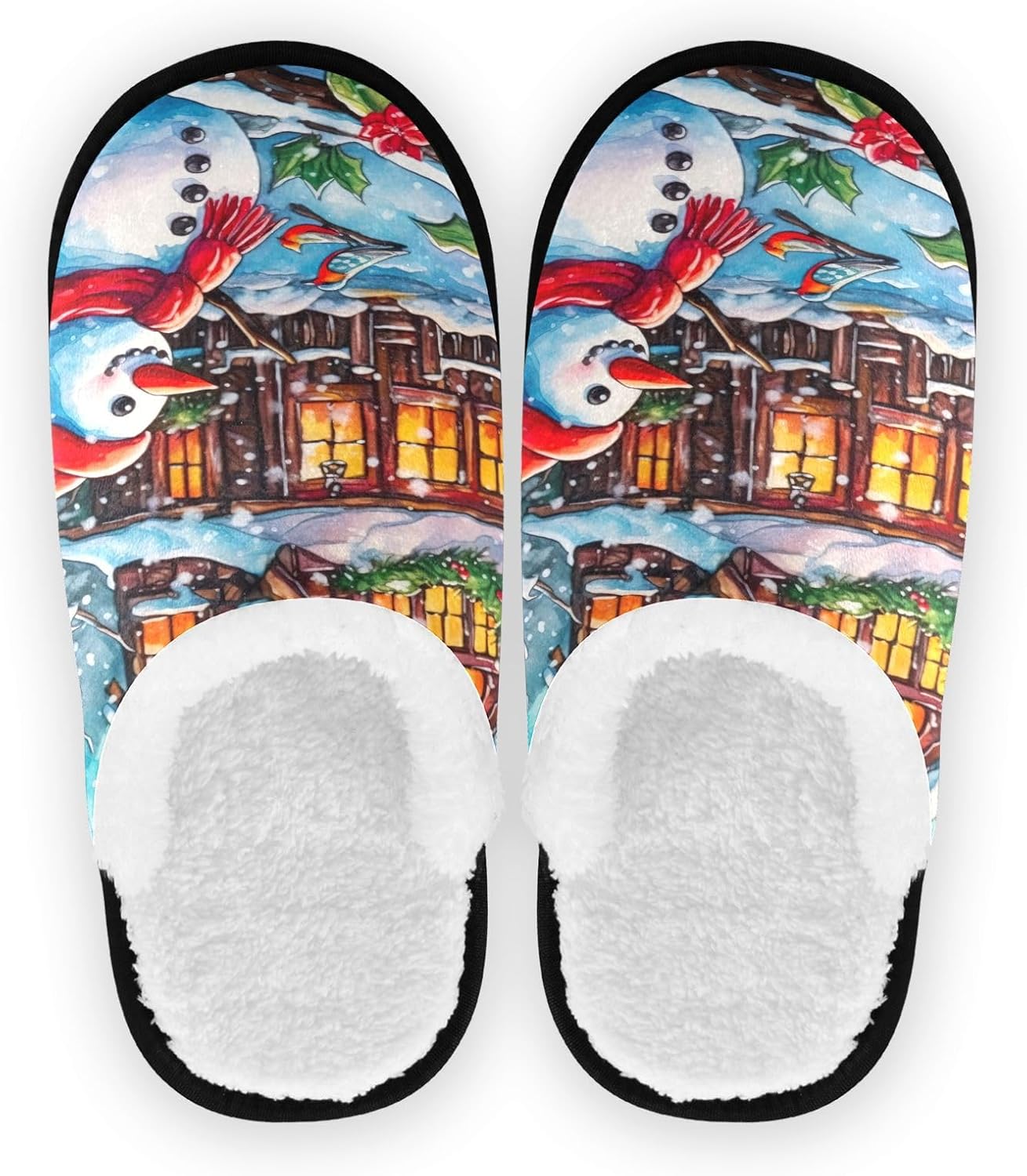 

Домашние тапочки UMIRIKO Snowman Winter для женщин и мужчин, моющиеся, с противоскользящей подошвой, с сумкой для хранения для путешествий и спа 20847715