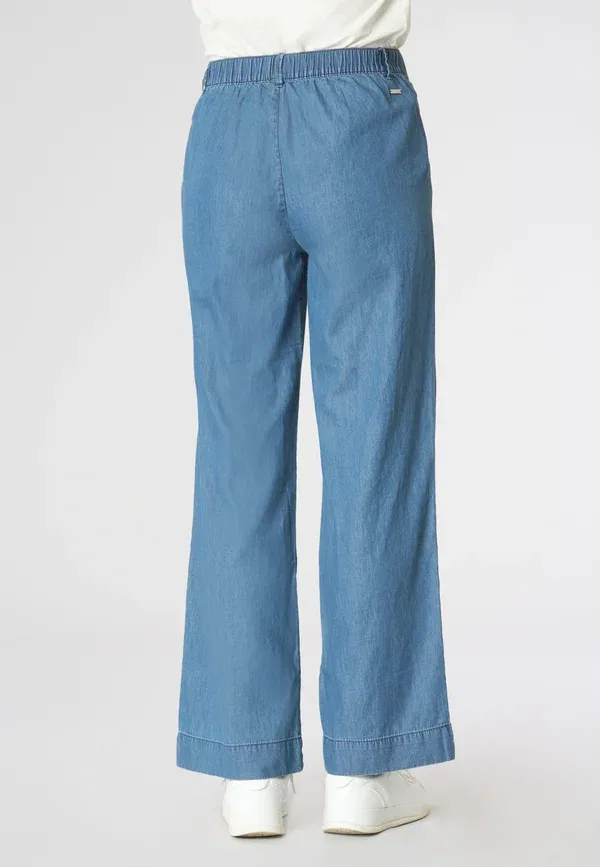 Брюки хлопковые Wide leg U.S. Polo Assn., Blu, синий — фото 3