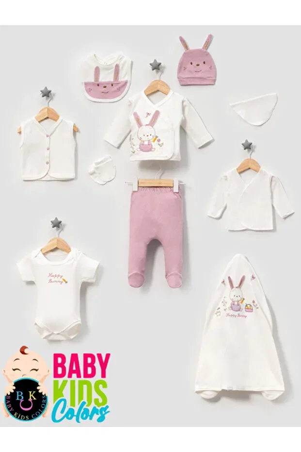 Детский комплект одежды для новорожденных хлопковый Boxed-Rabbit Baby Kids Colors, Lilac — фото 4