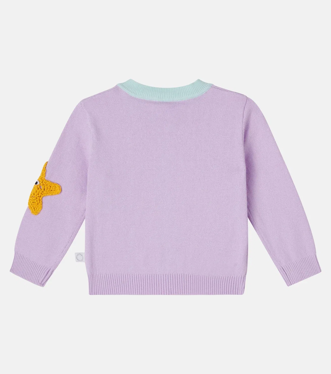 Кардиган хлопковый с вышивкой Stella Mccartney Kids, фиолетовый — фото 2