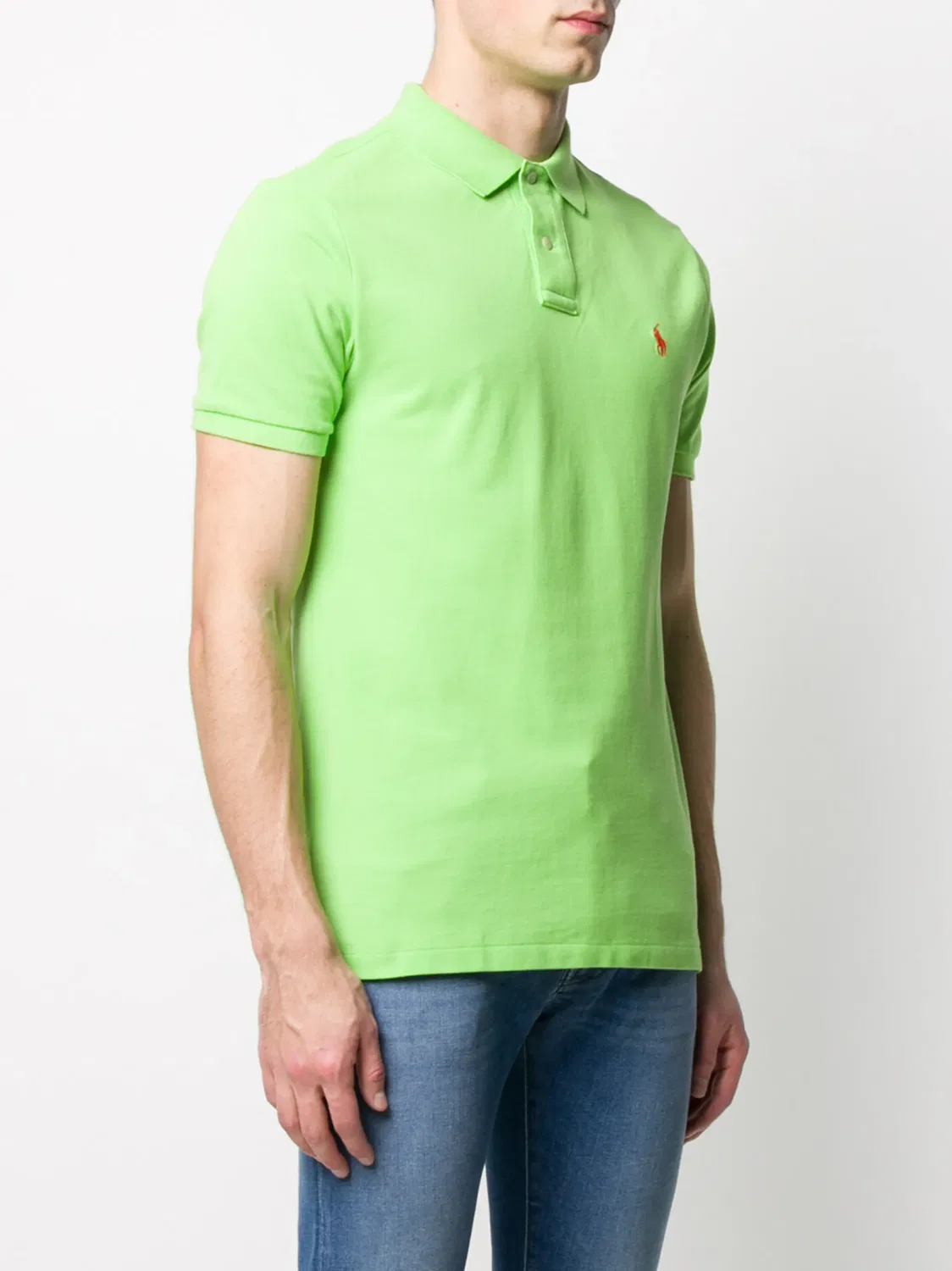 Поло с вышитым логотипом, 100% хлопок Polo Ralph Lauren, зеленый — фото 3