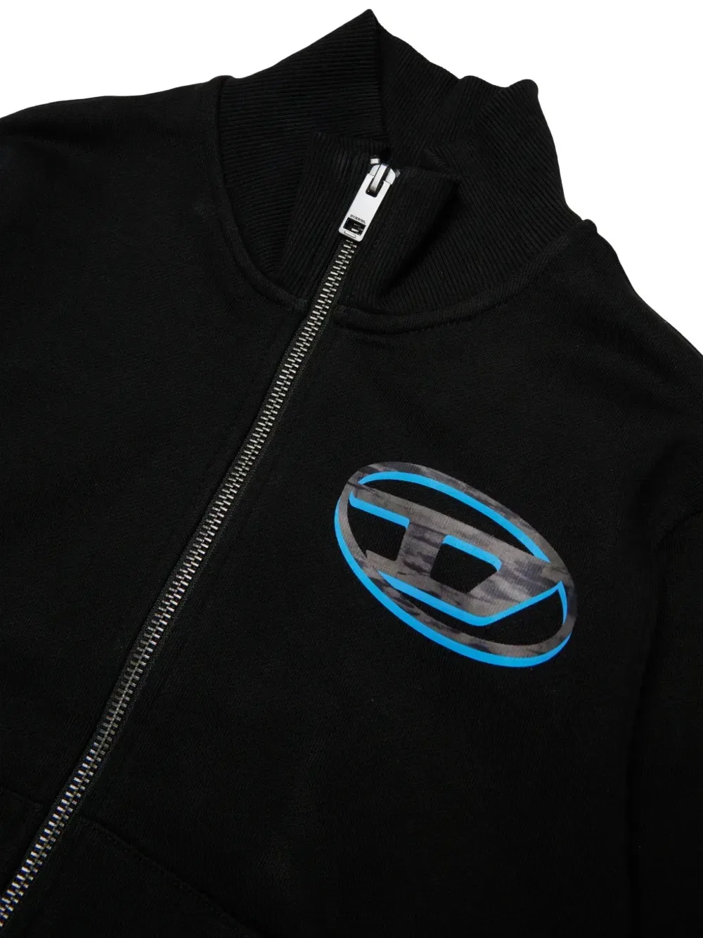Толстовка на молнии с логотипом Oval Diesel Kids, черный — фото 3