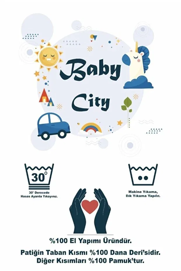 Детские пинетки из натуральной кожи с рисунком в горошек Babycitytr, White-Blue — фото 2
