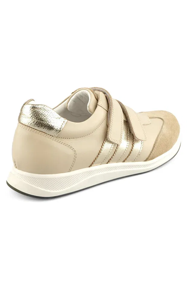 Детские ортопедические кроссовки для девочек из кожи Ortoplus, Beige — фото 4