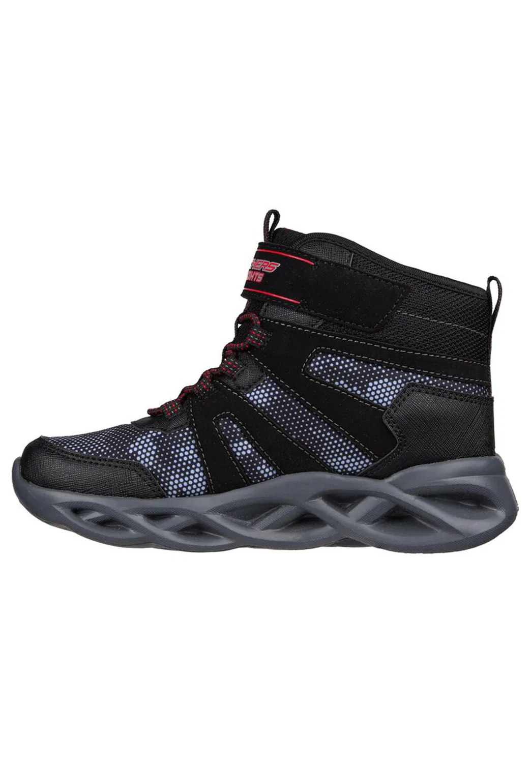 Детские ботинки с LED-подсветкой Twisted Brights Zerrix Skechers, Schwarz — фото 2