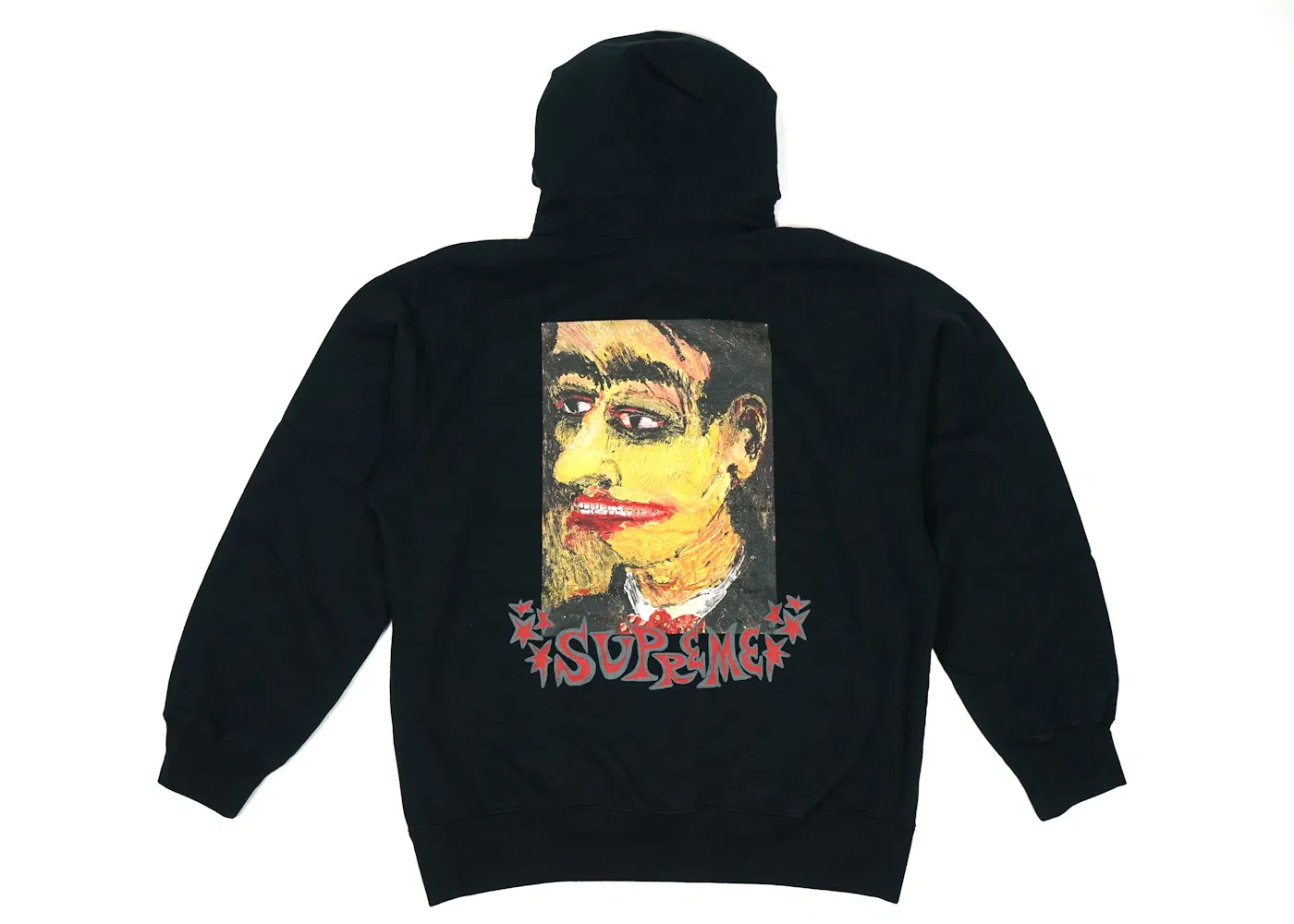 Мужской худи с принтом Supreme Portrait Sweatshirt, Black — фото 2
