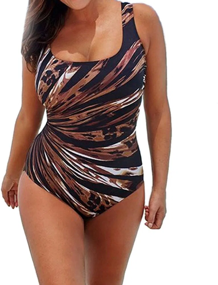 Женский слитный танкини с квадратным вырезом Hawaii Print, Multicolor — фото 2