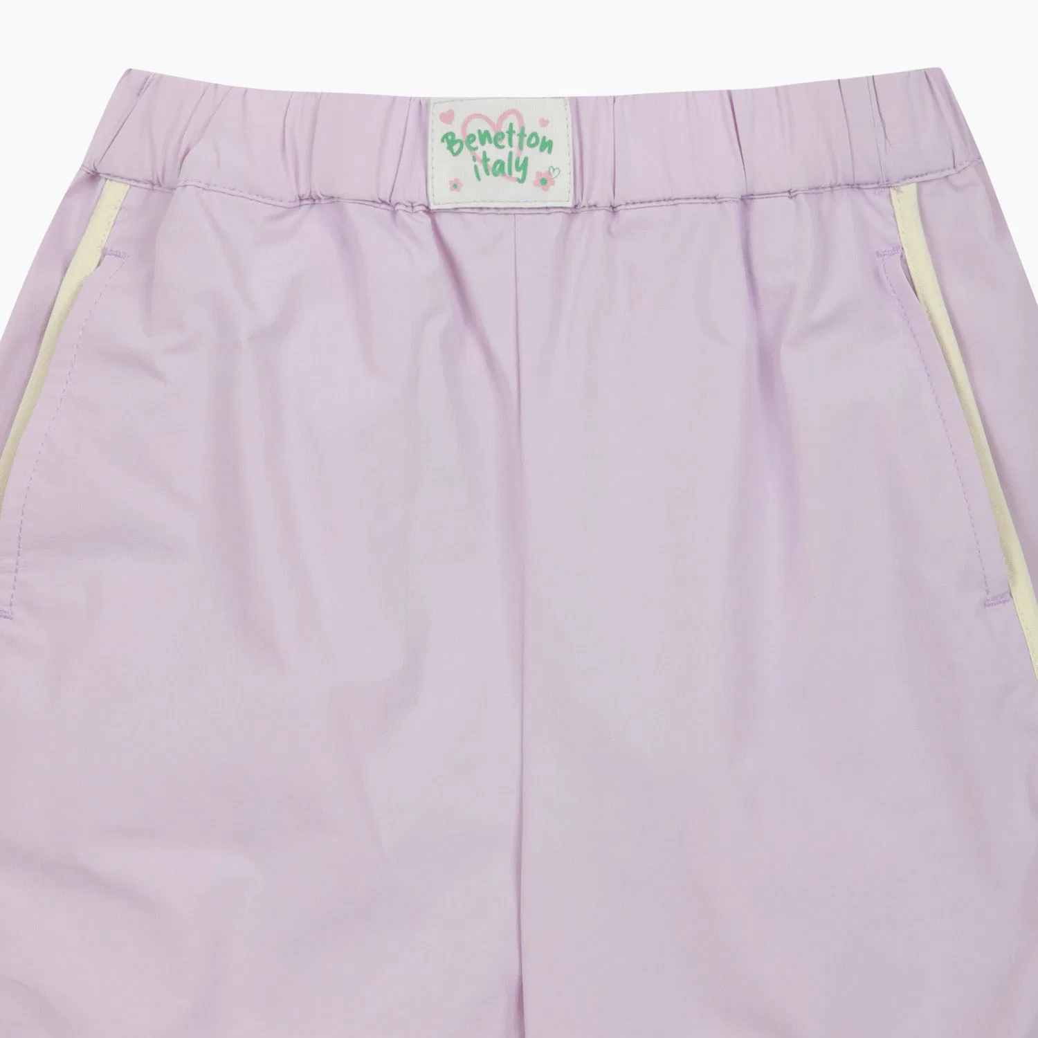 Детские шорты-дельфины из синтетической ткани 3/4 лавандовые от Benetton Kids — фото 3