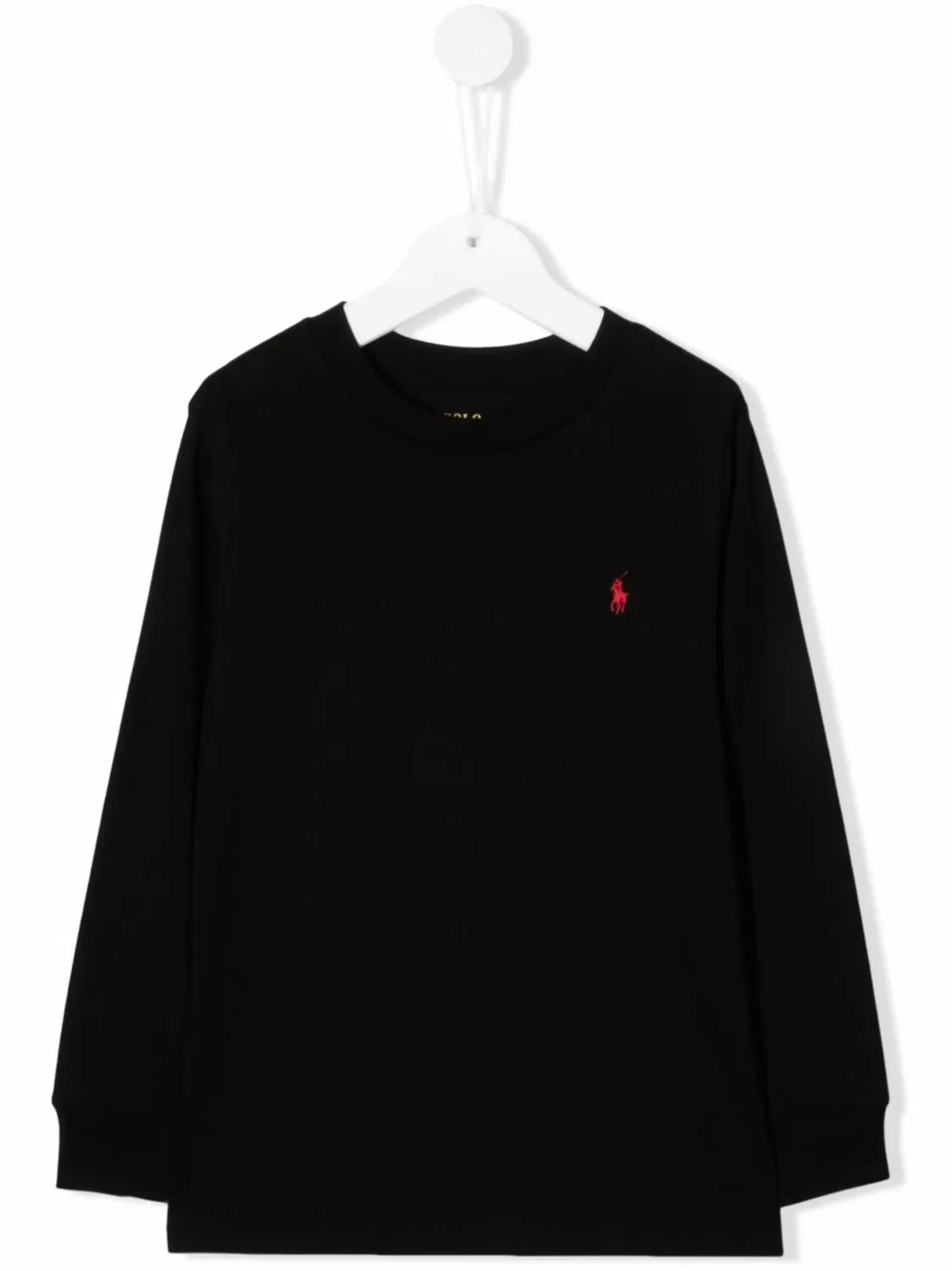 Футболка с длинным рукавом и вышитым логотипом Polo Ralph Lauren, черный