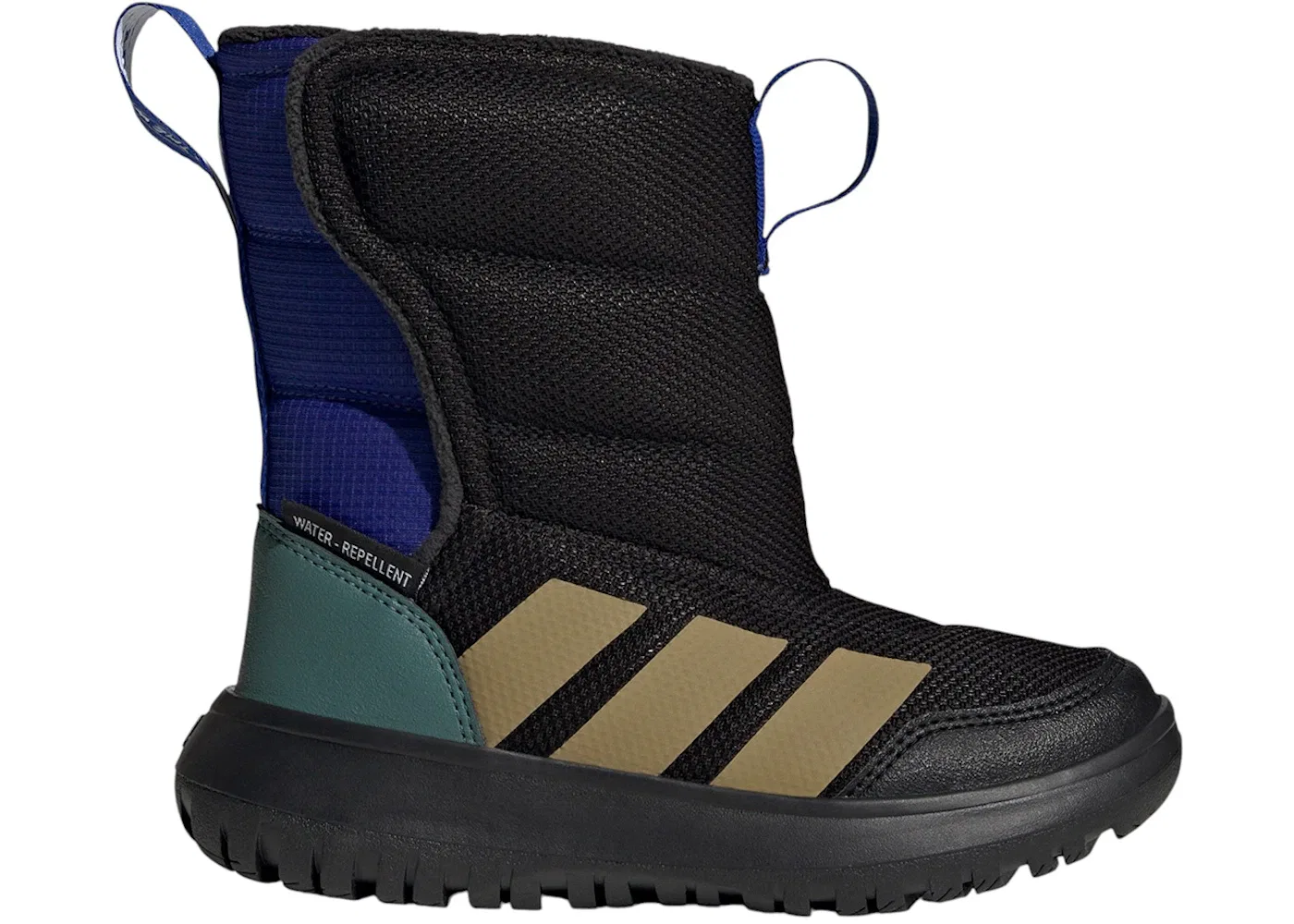 Детские зимние ботинки Adidas Winterplay, цвет Core Black/Khaki/Preloved Teal