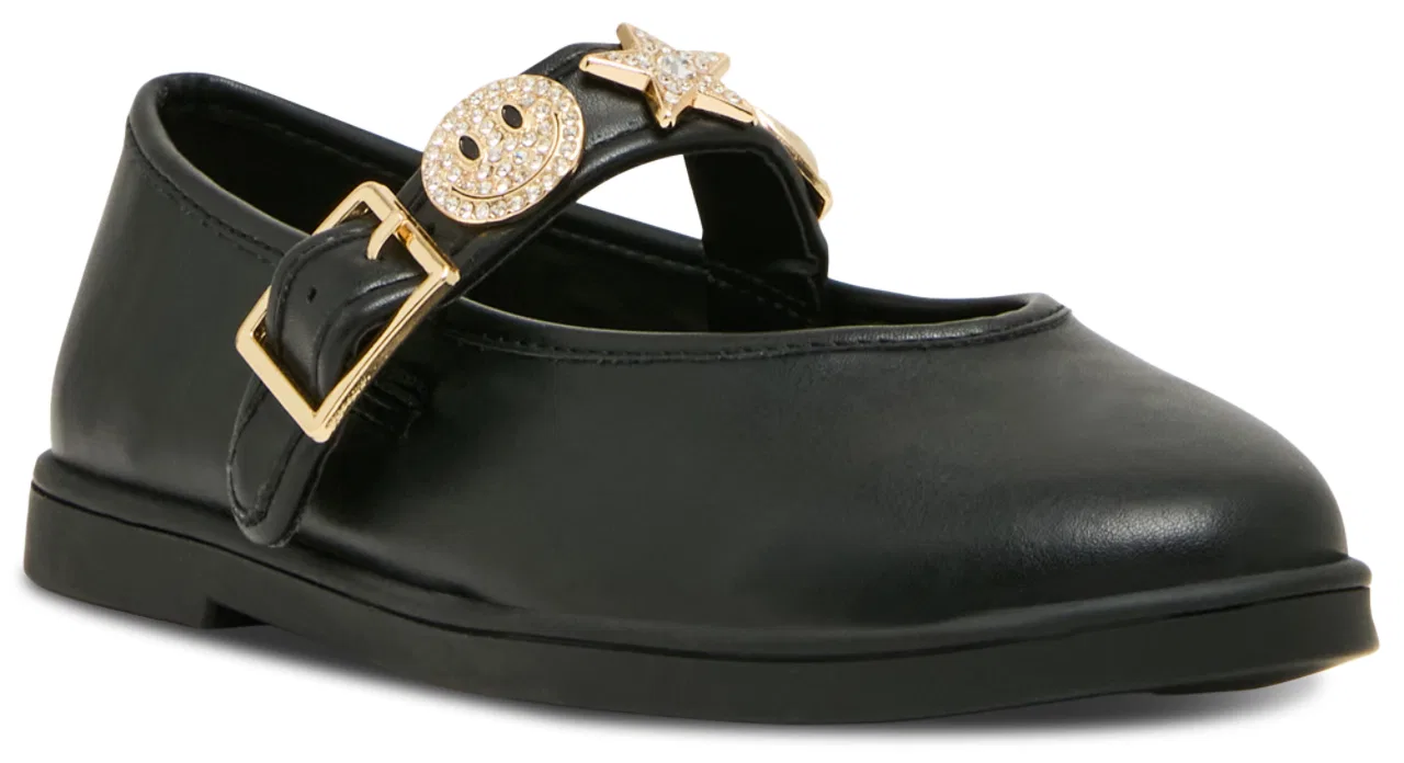 Детские туфли Мэри Джейн с металлическими украшениями JEDNA Steve Madden, Black — фото 2