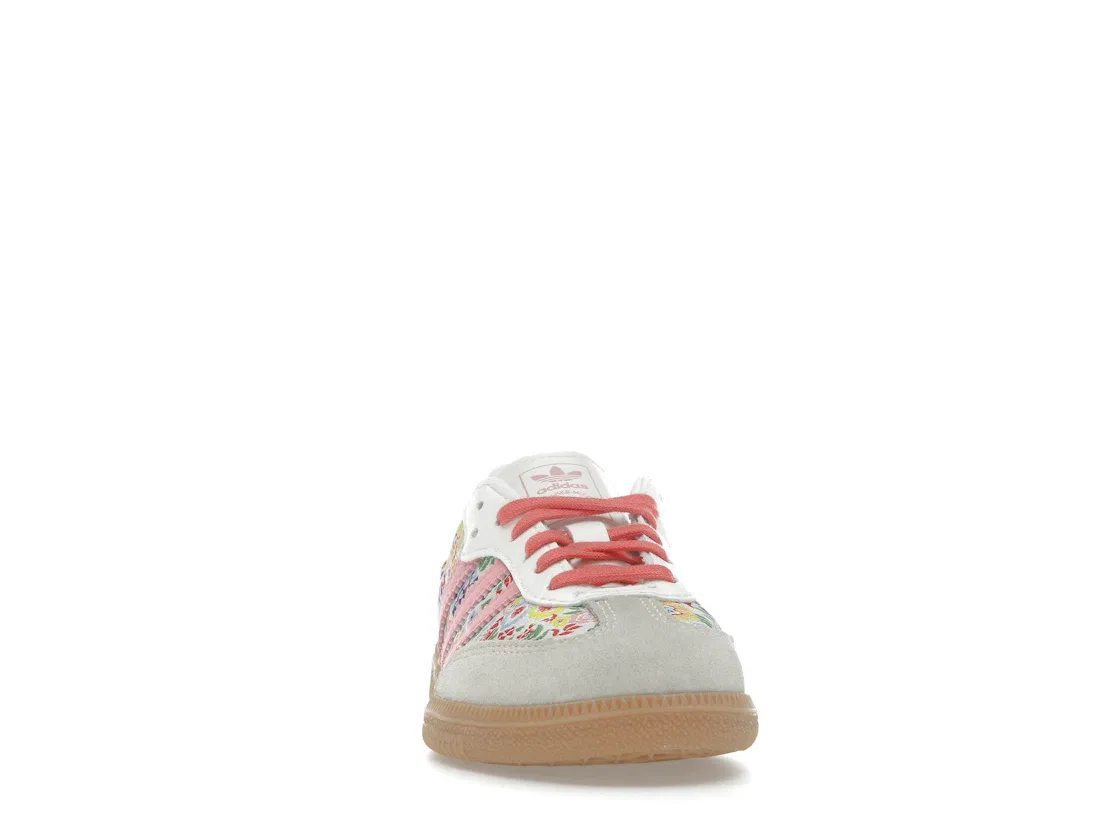 Детские кроссовки с принтом Adidas Samba OG, Floral Print/Off White — фото 2