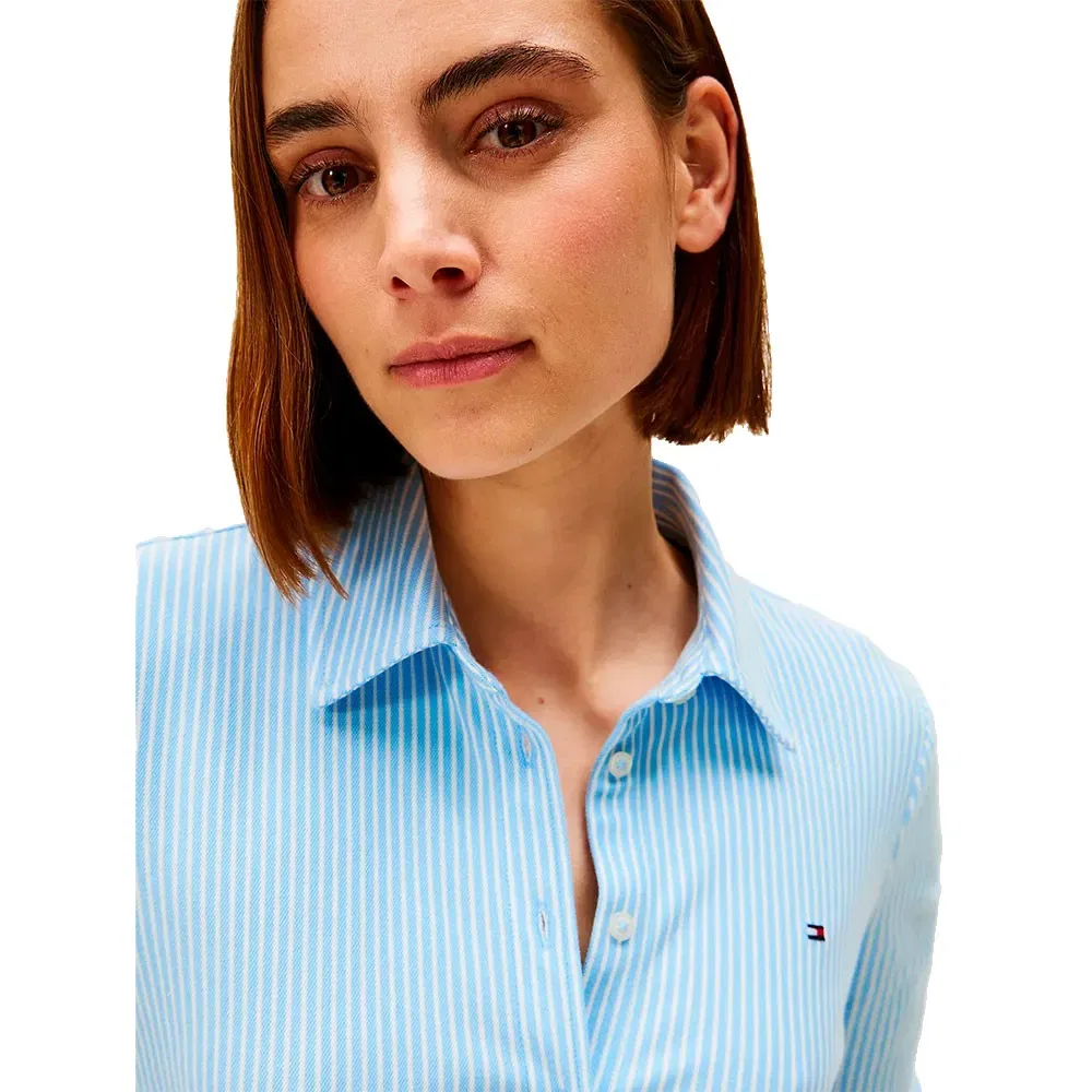 Рубашка Slim Fit с длинным рукавом 1985 Tommy Hilfiger, синий — фото 4