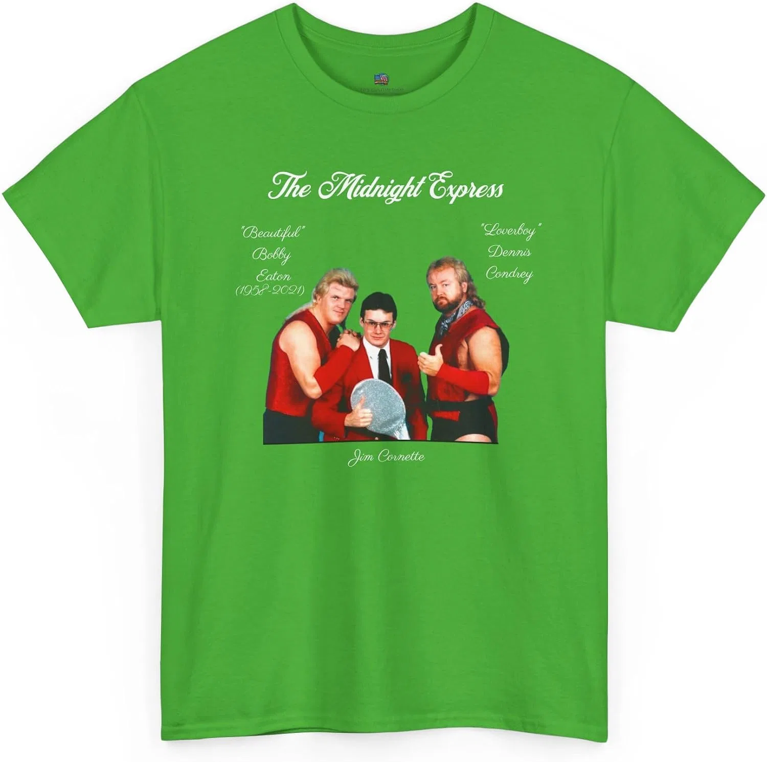Мужская футболка с принтом Wrestling Fan, Heavy Cotton Top, Electric Green — фото 3
