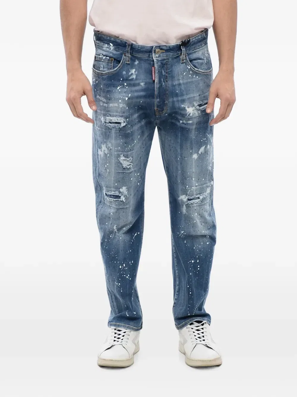Джинсы Bro Fit с кристаллами Dsquared2, синий