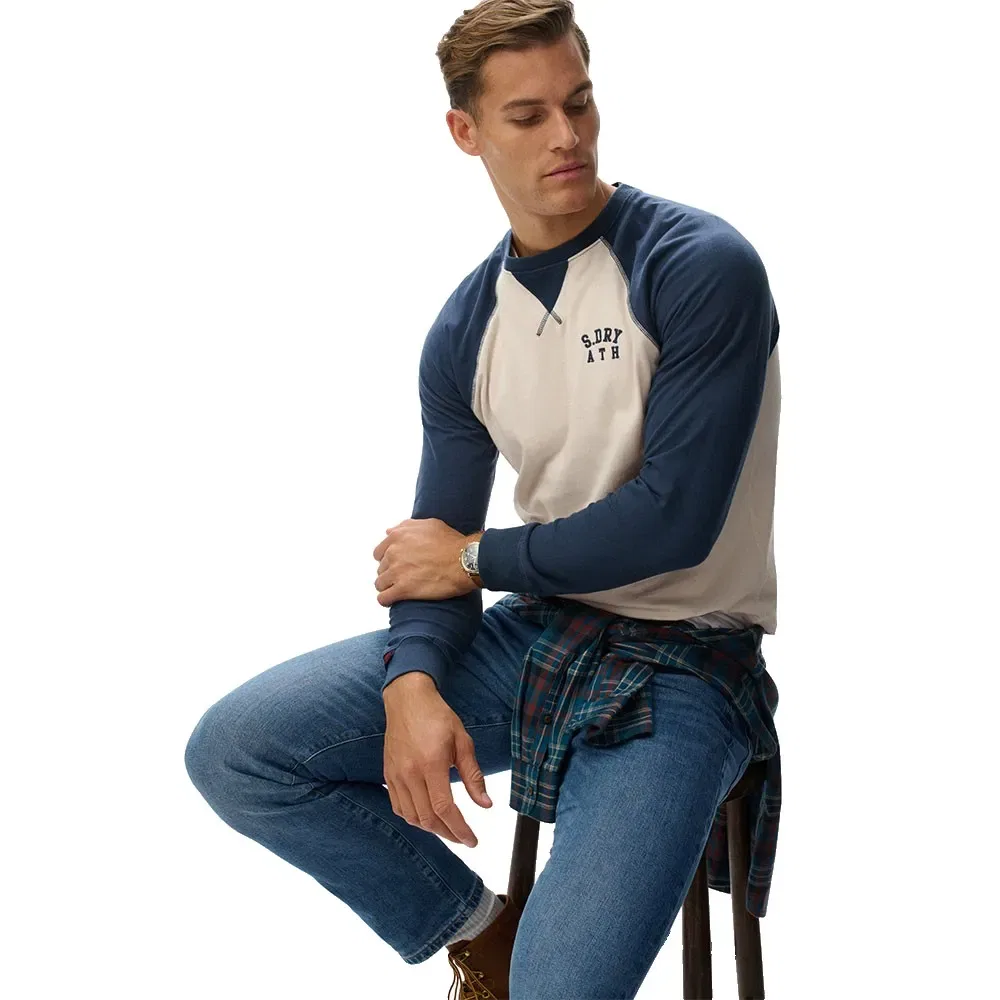 Футболка с длинным рукавом Vintage Athletic Baseball Superdry, белый — фото 3