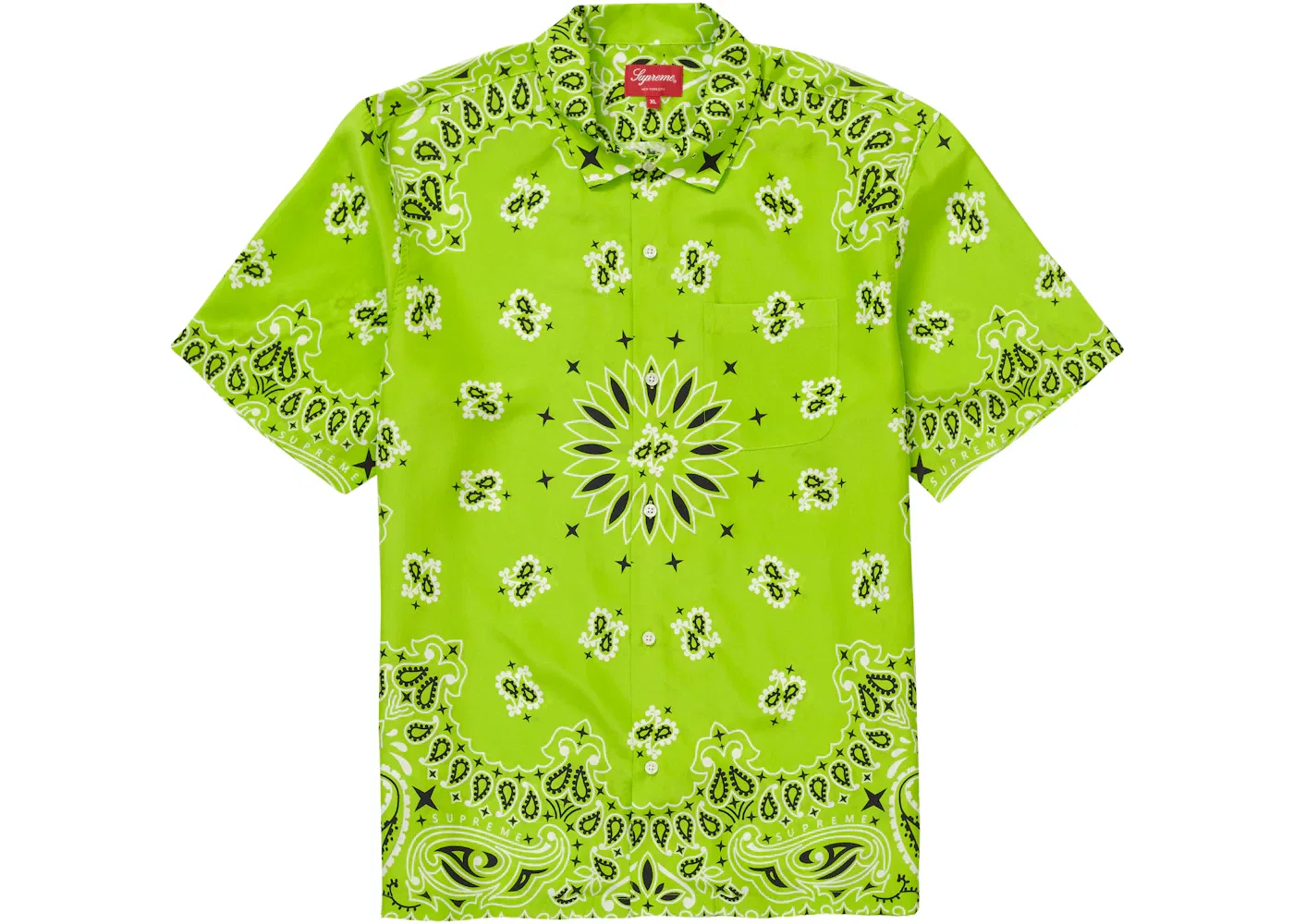 Мужская рубашка с принтом Supreme Shirt, Bright Green
