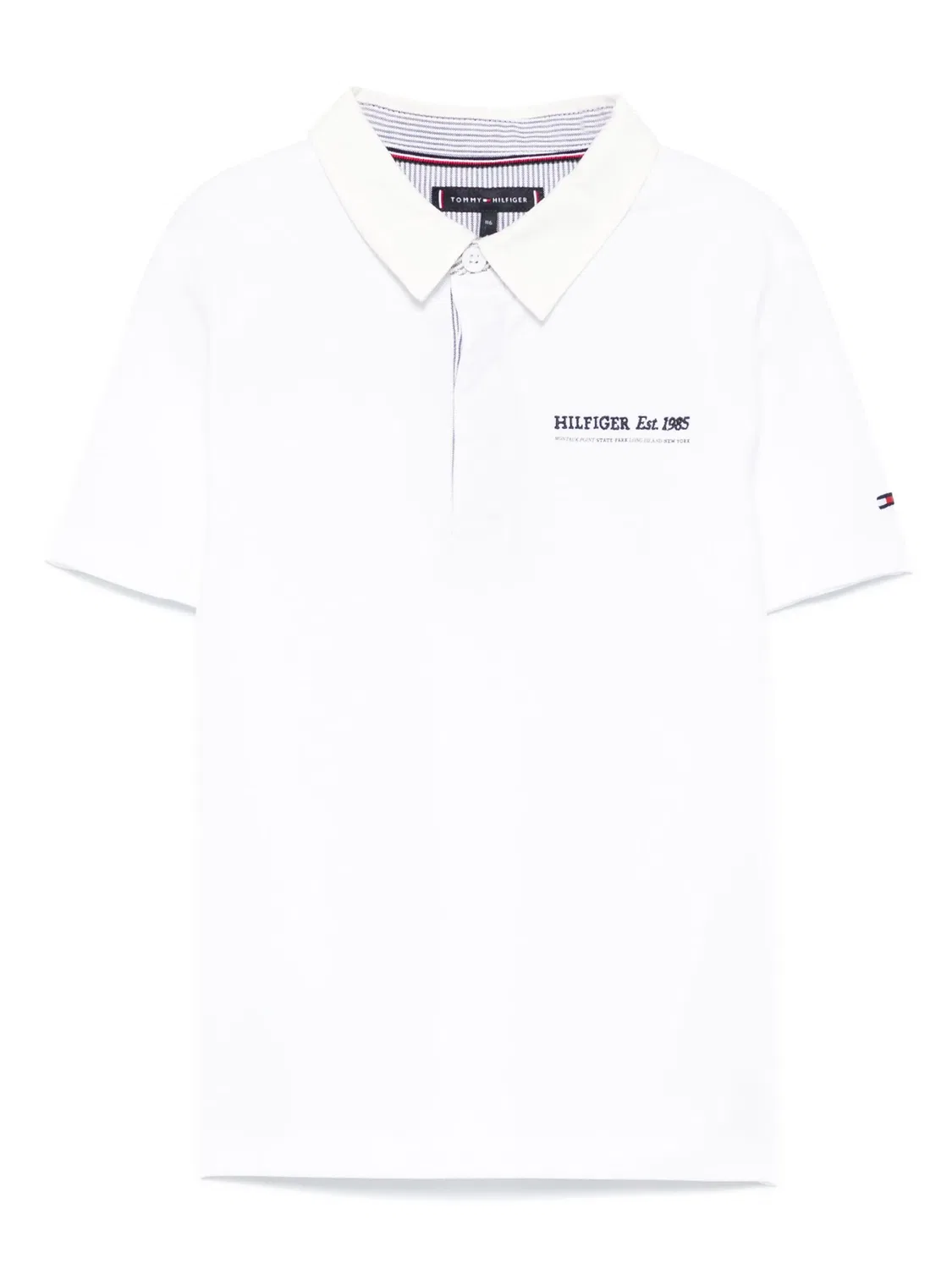 Поло с вышитым логотипом Tommy Hilfiger, белый