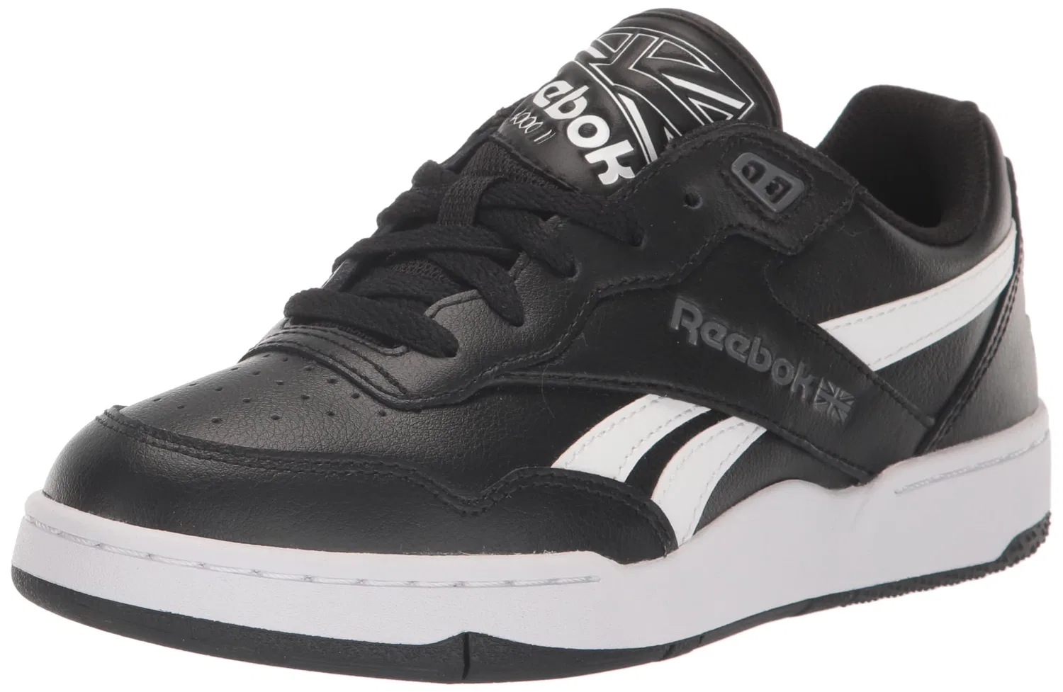 Детские кроссовки для мальчиков с закрытым носком Reebok Classic Leather Baby, Black White Pure Grey