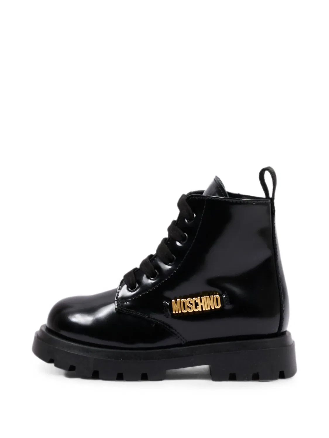 Moschino Ботинки на шнуровке, кожаные, черный — фото 2